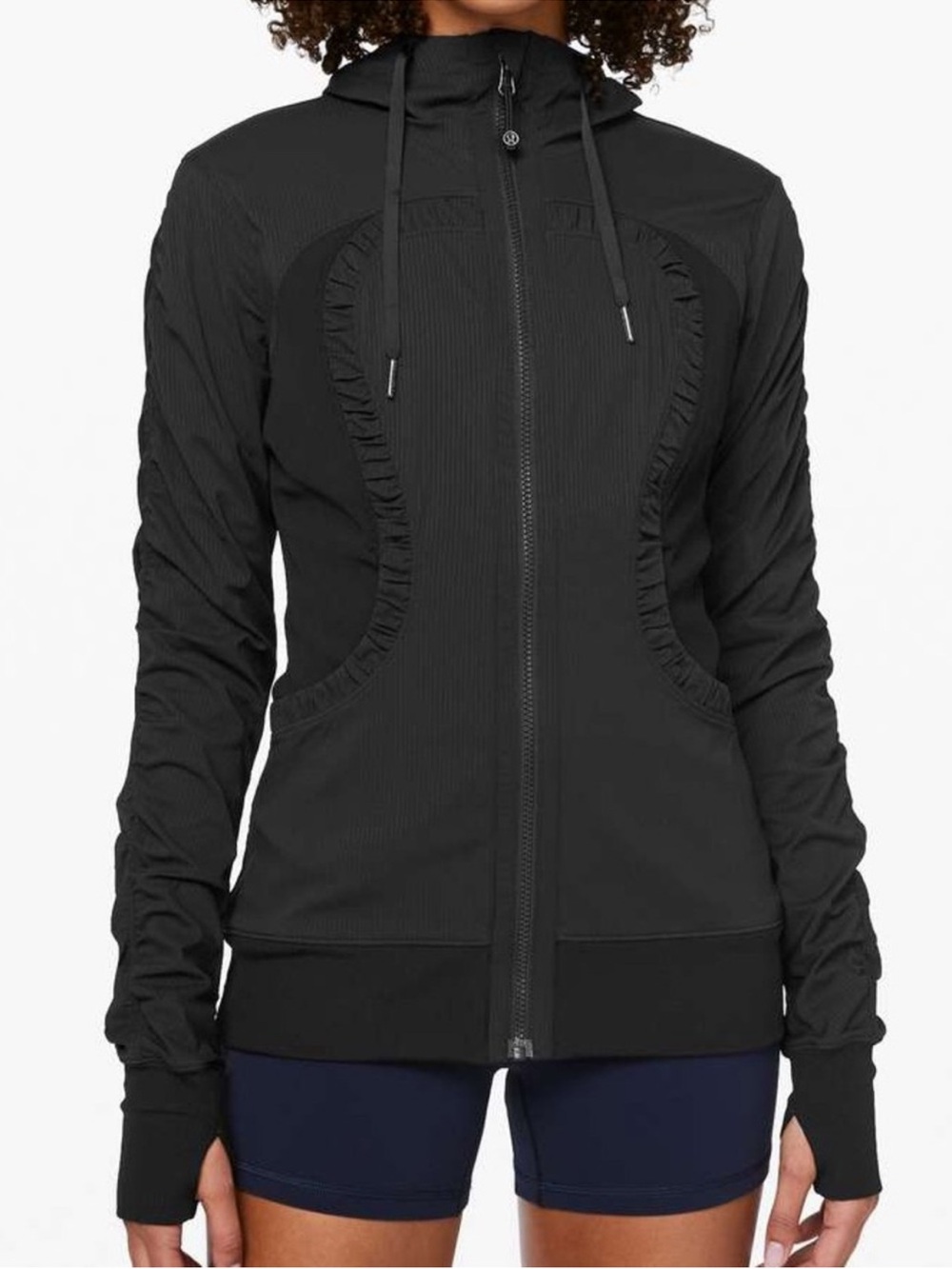Lululemon Ruched Black Jacket